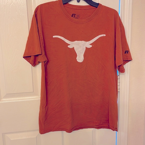 Large mens burnt orange university of Texas Longhorns t-shirt - Picture 1 of 3